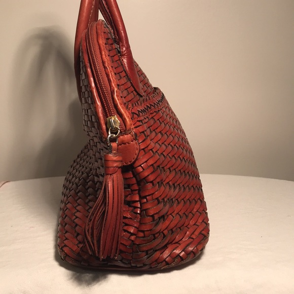 Talbots Leather Weave Handbag in Cinnamon Color - Picture 11 of 12